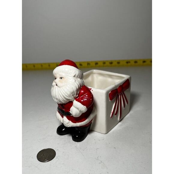 Vintage Santa Claus Christmas Ceramic Planter Brazil 1950s Retro Decor - Picture 13 of 14